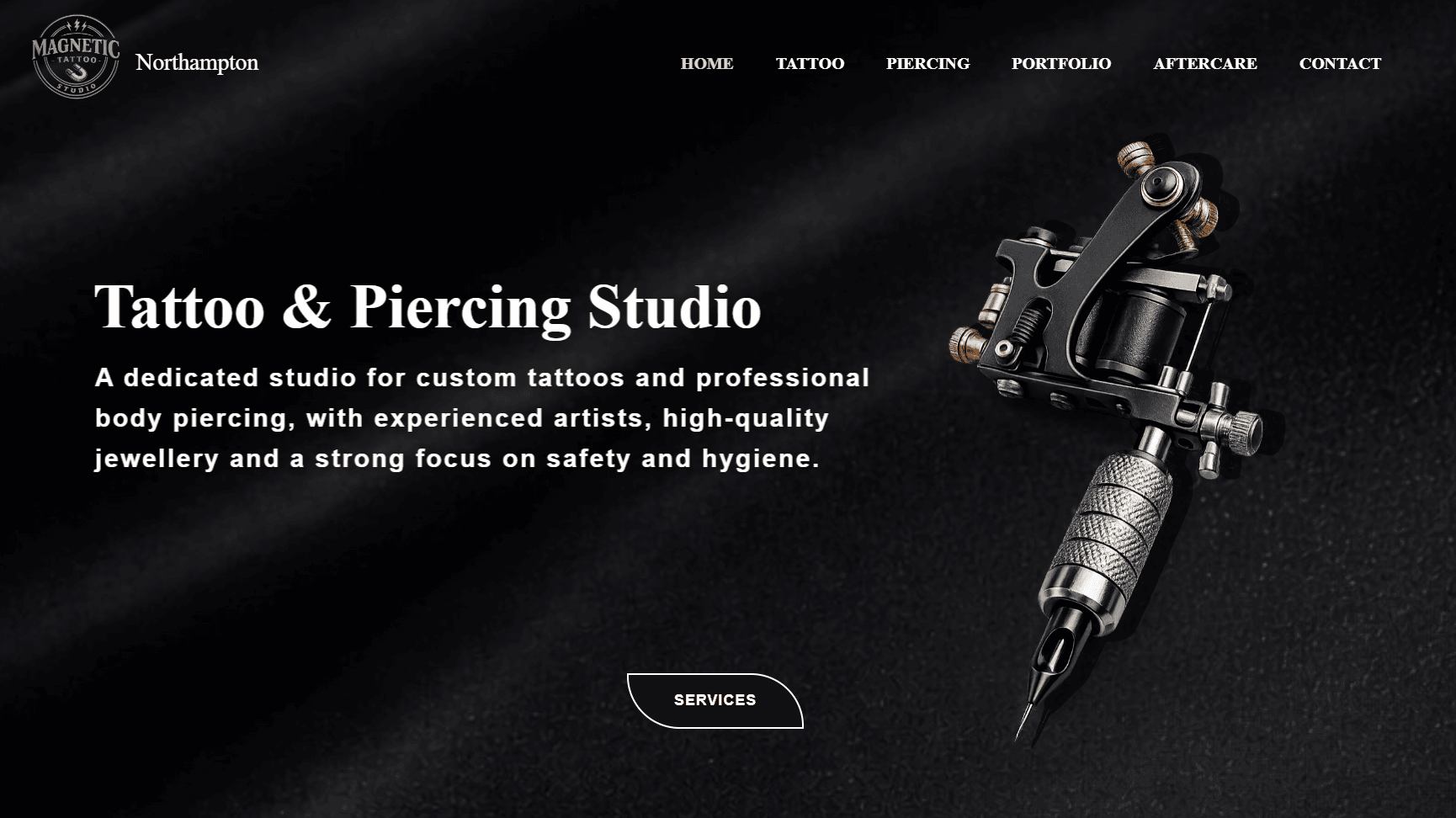 Screenshot of Magnetic Tattoo website