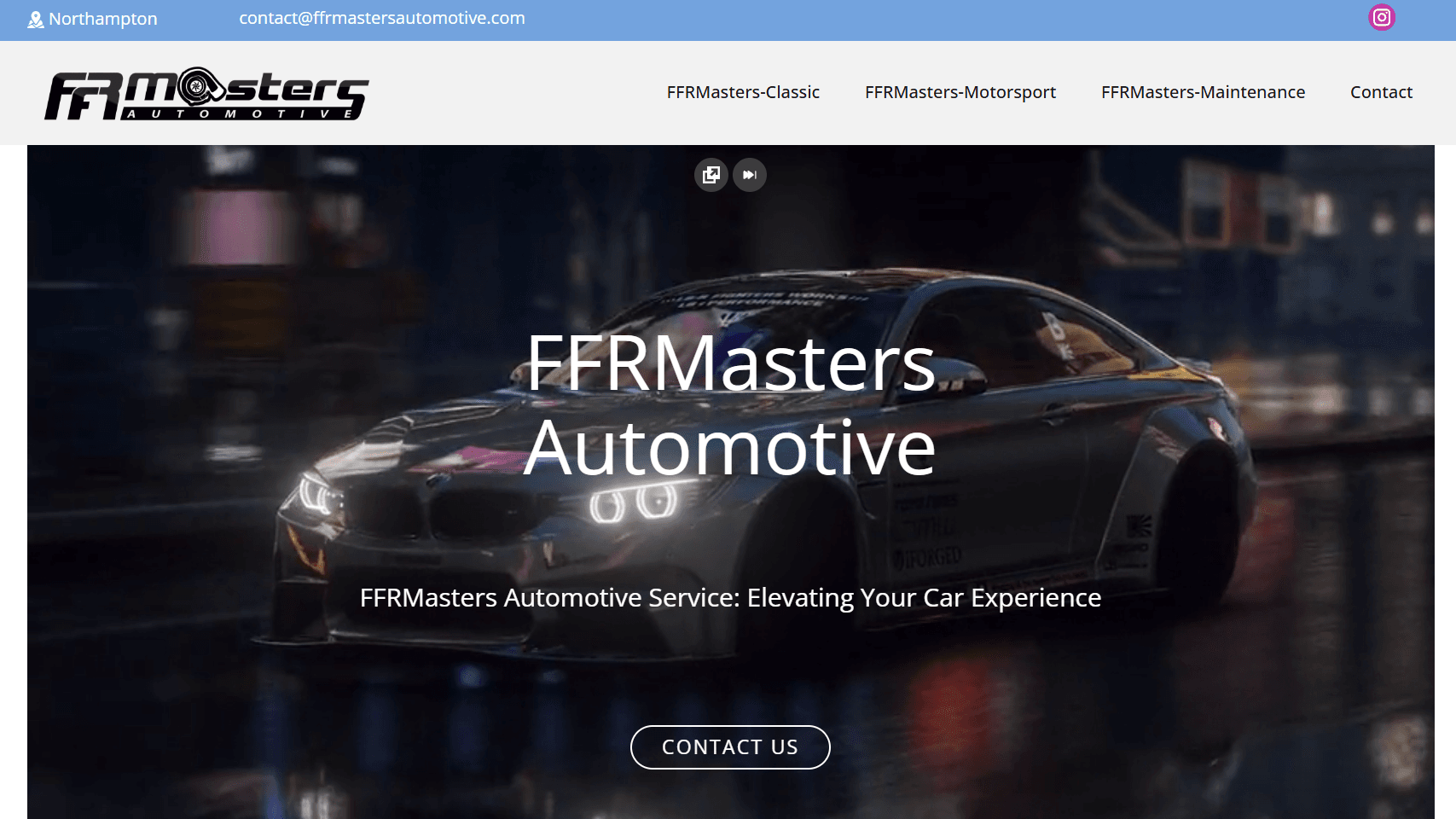 Screenshot of FFRmasters Automotive website