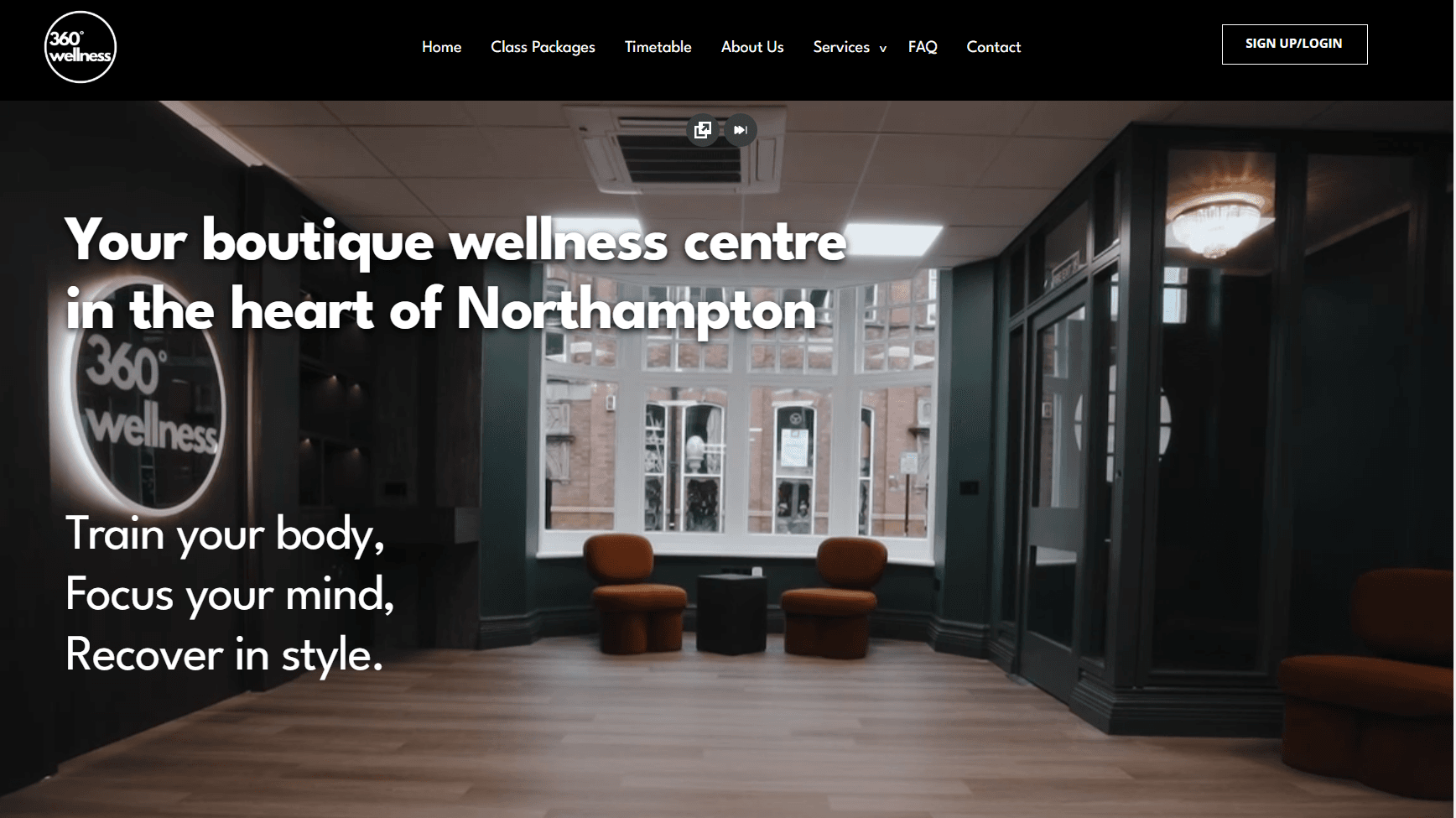 Screenshot of 360 Wellness website