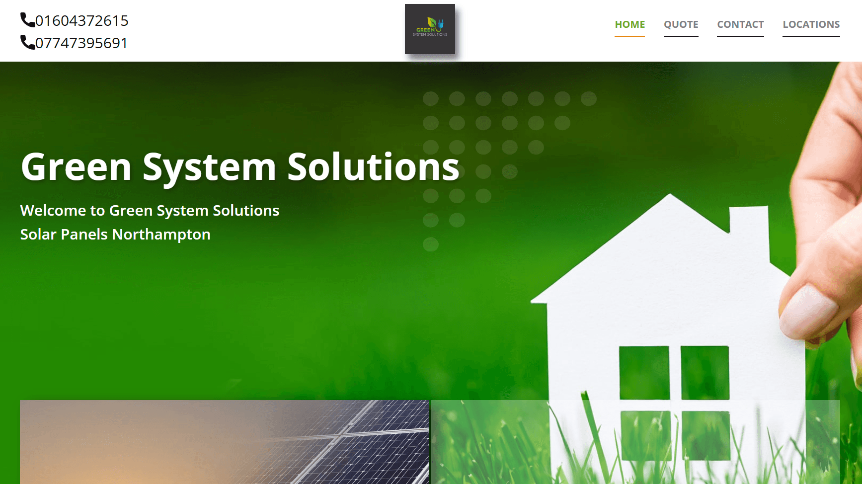 Screenshot of Green System Solutions website