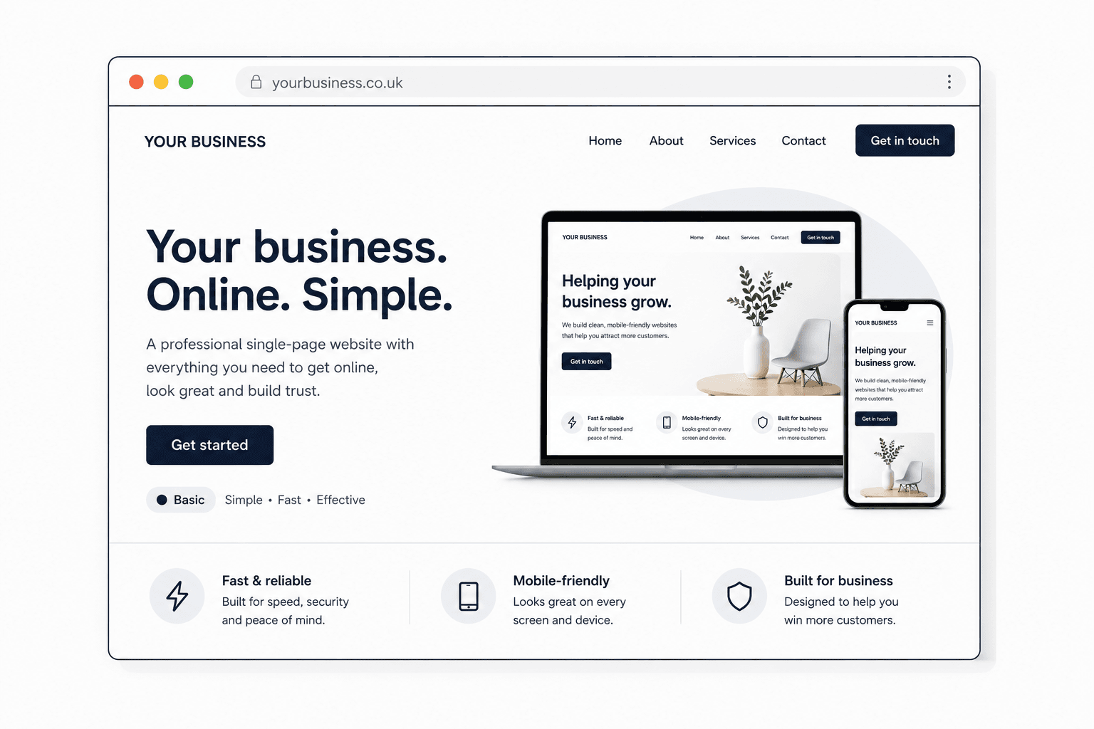 Basic Plan website preview